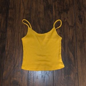 Gold Yellow crop tank